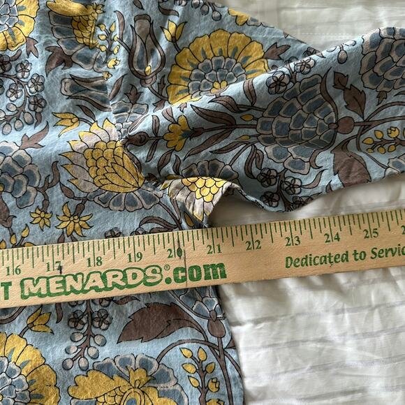 Exclusively for Signals Tunic Top Women's XL Floral India Boho Asymmetric Hem - Picture 7 of 9